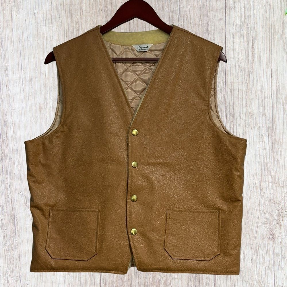 Fingerhut‎ Mens Quilt Lined Vest Size 42 70's Southwestern Hipster Vintage